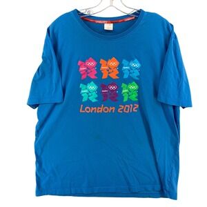 London 2012 Olympics Colorful Graphic Logo T-Shirt Men' s Sz XXL